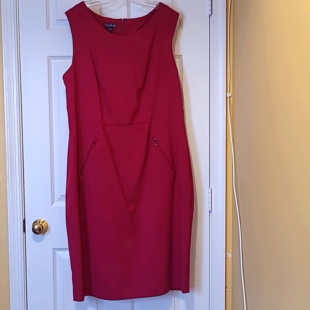 Magenta Sleeveless Sheath Dress 18 Tall